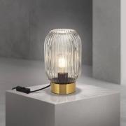 Pöytävalaisin Carneval, savuharmaa, lasi, korkeus 23,5 cm, E27