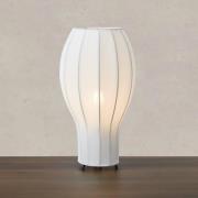 Pöytälamppu Hikari, Ø 22 cm, valkoinen/musta, kangas/metalli