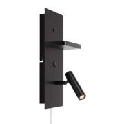 LED-seinävalaisin Carica, musta, korkeus 34 cm, metalli