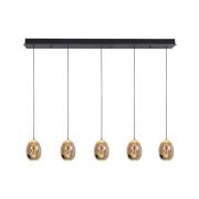 Riippuvalaisin Golden Egg, meripihka/kulta, pituus 107 cm, 5-valolasi