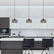 Maxy riippuvalaisin, Ø 29 cm, savunharmaa, lasia