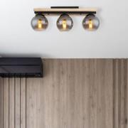 Conni kattovalaisin, pituus 60 cm, savunharmaa, puu/lasi, 3-valo.