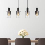 Florentina riippuvalaisin, pituus 103 cm, savunharmaa, lasi, 4-valo.