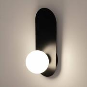 Maytoni seinävalaisin Bao, musta/valkoinen, korkeus 31 cm, lasi, G9