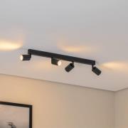 Kattokohdevalo Top, musta, 83 cm, 4-lamppuinen, metalli, GU10