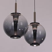 PURE LED-riippuvalaisin E-Infinity, harmaa/savuharmaa, Ø 50 cm, CCT