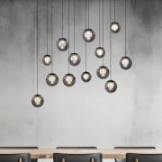 PURE LED-riippuvalaisin Popup, harmaa/savuharmaa, 100 cm, 13-lamppuine...