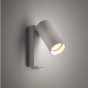 Seinäkohdevalaisin FOURTY, valkoinen, korkeus 17 cm, metalli, GU10