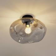 Lindby kattovalaisin Lelia, savuharmaa, lasi, Ø 35 cm