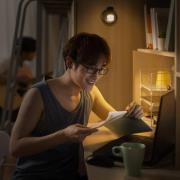 OSRAM LED-akkuinen seinälamppu NIGHTLUX CYLINDER, musta touchdim