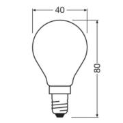 OSRAM LED-lamppu, pisaranmuotoinen, E14, 3,4 W, mattapintainen, 2700 K...