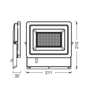 OSRAM LED-kohdevalaisin Floodlight EA, 24,5 W, IP65, musta, alumiini