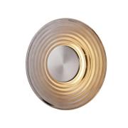 LED-seinävalaisin Cleo, harmaa/nikkelivärinen, Ø 30 cm, lasi