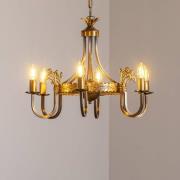 Kattokruunu Castle, vaalea patinoitu, Ø 62 cm, metalli, 6-lamppuinen.