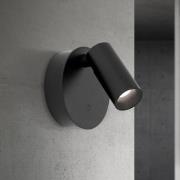 LED-akku-seinävalaisin Luxy, musta, alumiini, CCT, himmennin