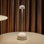 MARSET LED-akkukäyttöinen pöytälamppu Sips, valkoinen/hopea, 31 cm, te...