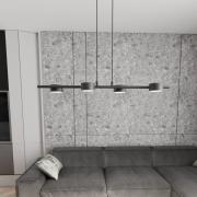 Kattokohdevalo Sora, pituus 80 cm, metalli, 4-lamppuinen.