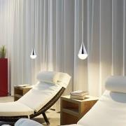 Helestra LED-riippuvalaisin DUC, kromi, IP44, Ø 7 cm