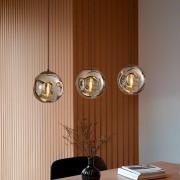 Lindby-riippuvalaisin Valentina, E14, 3-valo, savunharmaa, lasi