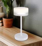 Belinda LED-pöytävalaisin, valkoinen, korkeus 33 cm, metallia