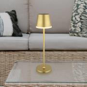 Aurinkokäyttöinen LED-valaisin, metalli, kullanvärinen, korkeus 41 cm,...