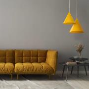 Cono-riippuvalaisin, 1-lamppuinen, Ø 25 cm, keltainen, E27