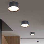 LED-kattovalaisin CMD 9092, Ø 12 cm, antrasiitti, IP44, metallia