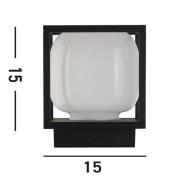 Ateena LED-ulkoseinävalaisin, IP54, musta, metallia