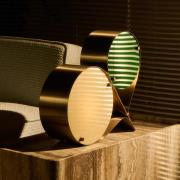 Gubi pöytävalaisin Coppia, norsunluu/vihreä, teräs, korkeus 42 cm