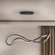 Danza LED-riippuvalaisin, mattamusta, metallia, alumiinia