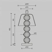 LED-pöytävalaisin AMULET, korkeus 45 cm, kullanvärinen, metalli/lasi