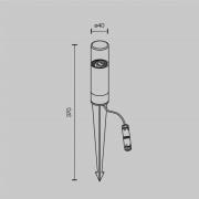 Maapiikkivalaisin GLIDE, grafiitti, korkeus 37 cm, IP54, G9