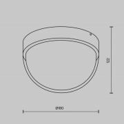 LED-ulkokattovalaisin Mon, grafiitti, Ø 18 cm, IP65, 3 000 K