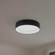 LED-kattovalaisin Plafond, musta, kangas, Ø 45 cm, 3-portainen