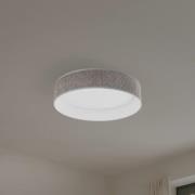 LED-kattovalaisin Plafond, Bouclé harmaa, Ø 45 cm, 3-asentoinen himmen...