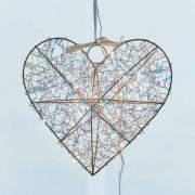 LED-sisustustuote Lily Heart, kultainen, 30 x 30 cm, paristo