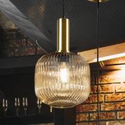 Norma-riippuvalaisin, Ø 20 cm, musta/karmiininpunainen, lasi, E27