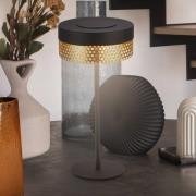 Akkukäyttöinen pöytävalaisin Booha, musta, metalli, IP44, himmennettäv...