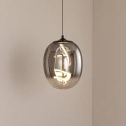 LED-riippuvalaisin Lilly, lasi, savunharmaa, Ø 28 cm, 4000 K