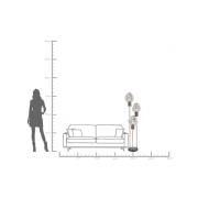 Kare lattiavalaisin Supernova, savuharmaa, lasi, 160 cm, E27