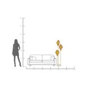 Kare lattiavalaisin Supernova, keltainen, lasi, 160 cm, E27