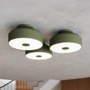 Kattovalaisin CLARO, oliivinvihreä, Ø 30 cm, metalli, 4 x E27