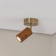 Legno kattovalaisin, ruskea / messingin värinen, korkeus 18 cm, puu