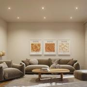 Paulmann LED-uppovalo Cole Coin musta Ø9cm IP44 himmennettävä 3 kpl