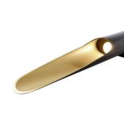 Apodis LED-seinävalaisin, musta/kulta, korkeus 80 cm, metalli himmenne...