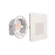 Upotettava LED-seinävalaisin SET Alwaid, himmeä lasi, 8 x 8 cm, 2700 K