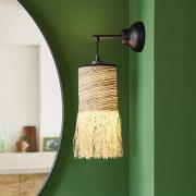 MARKET SET seinälamppu Formentera, ruskea, korkeus 47 cm, palmukuitu