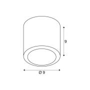 SLV LED-kattovalaisin Oculus, kuparinen, 9 cm himmennettävä lämpimään