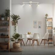 Kattokohdevalo Tapp, valkoinen, pituus 48 cm, 3-lamppuinen, metalli, G...