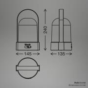 LED-akkukäyttöinen pöytälamppu ASA BIG, vaaleanharmaa/antrasiitti, 24 ...